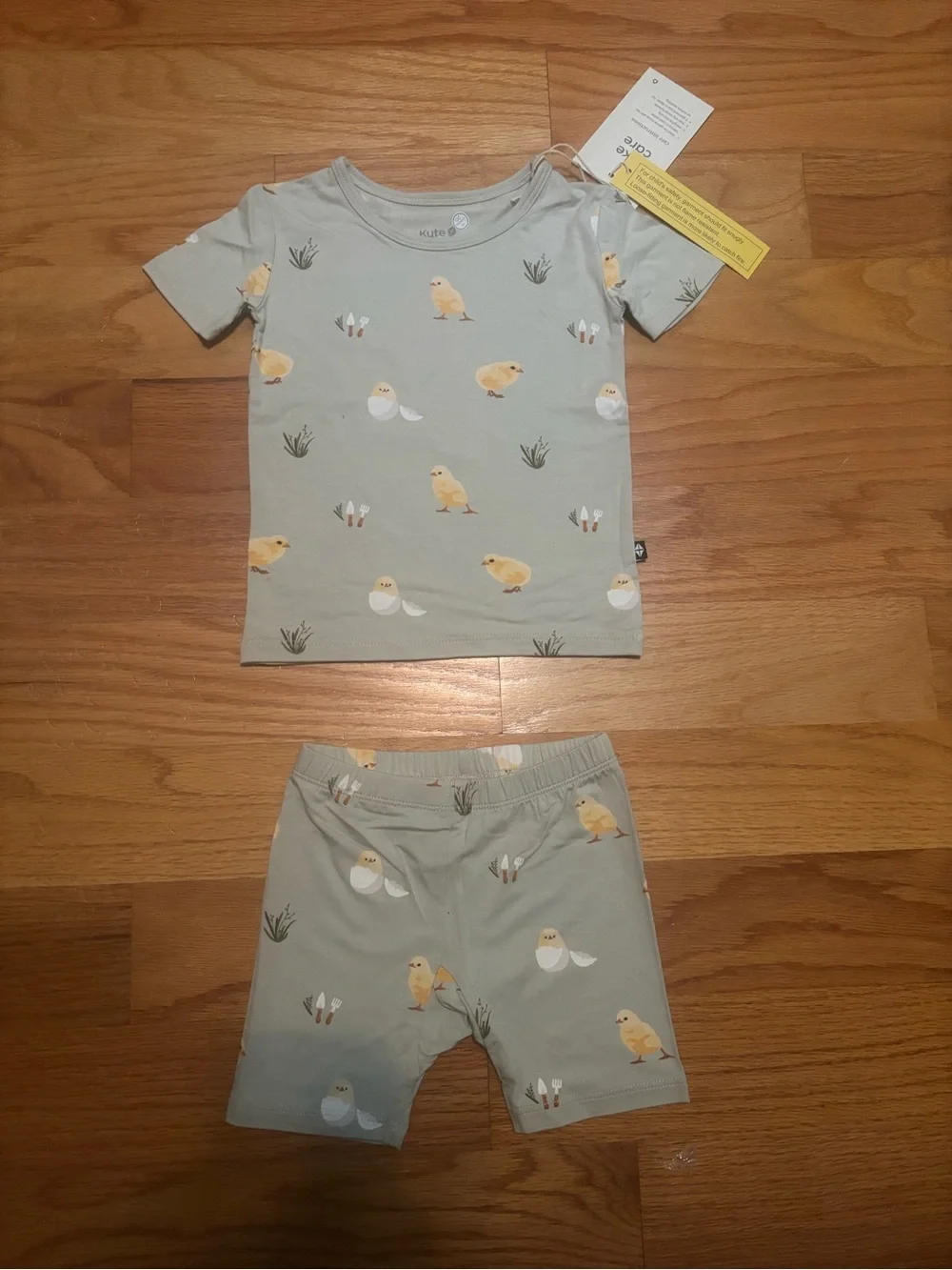 NWOT Kyte Baby Aloe Chick Short Sleeve Pajama Set! So soft and cute!!